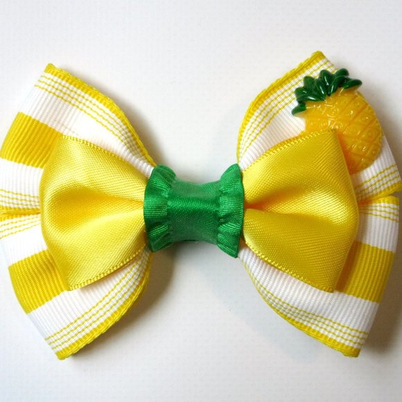 Knits By Katryna Accessories - Handmade Dole Whip Disneybound Hair Bow Disney